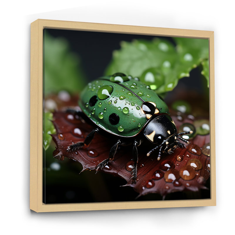 «Enchanted Ladybug Forest» sur toile, H 36 po x l 36 po x P 1,5 po, Cadre naturel flottant