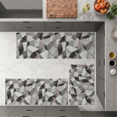 Tapis de cuisine géométriques lavables antidérapants