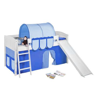Basic European Single Mid Sleeper Bed with Textile Set