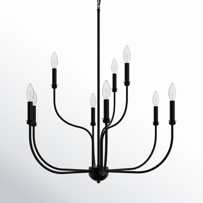 Lustre de style campagnard à deux niveaux de style bougie Trudeau