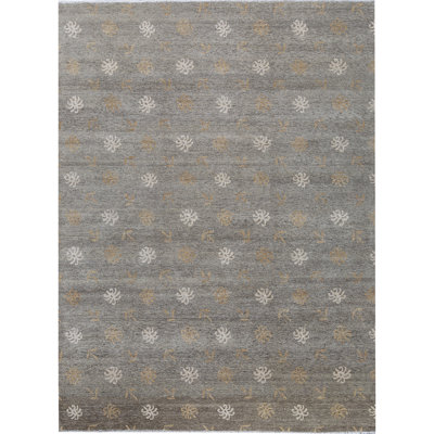 Tapis vert noué à la main de haute qualité