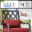 Fauteuil de patio pivotant avec coussins Mercedie
