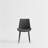 Grey PU Leather & Iron Leg Dining Table Set (2-Piece)