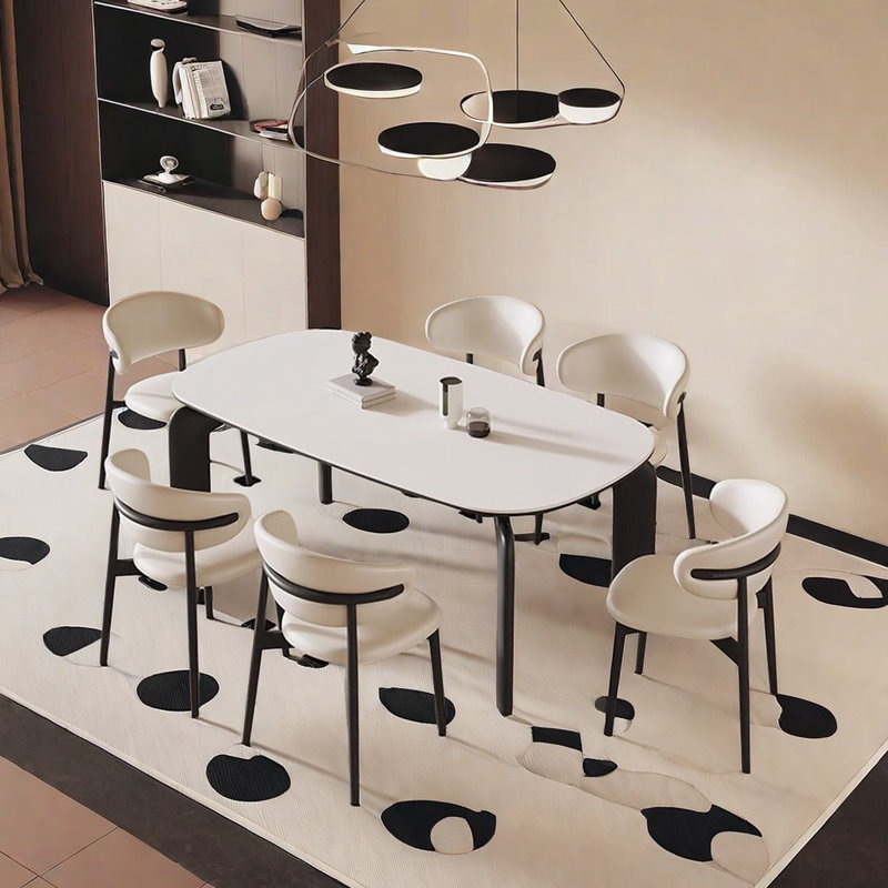 Ensemble de salle à manger rectangulaire Shelisa, Noir, H 29,5 po x L 62,9 po x l 31,4 po