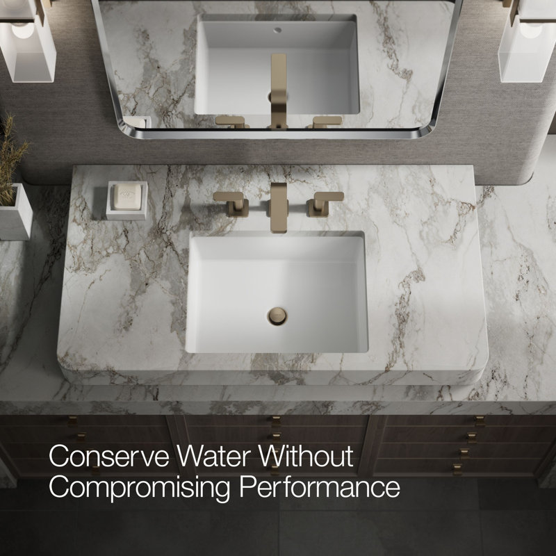 Parallel™Widespread Bathroom Faucet, 3-Hole Two Lever Handle Bathroom Sink Faucet, 1.2 GPM, Vibrant Brushed Bronze, 1 GPM