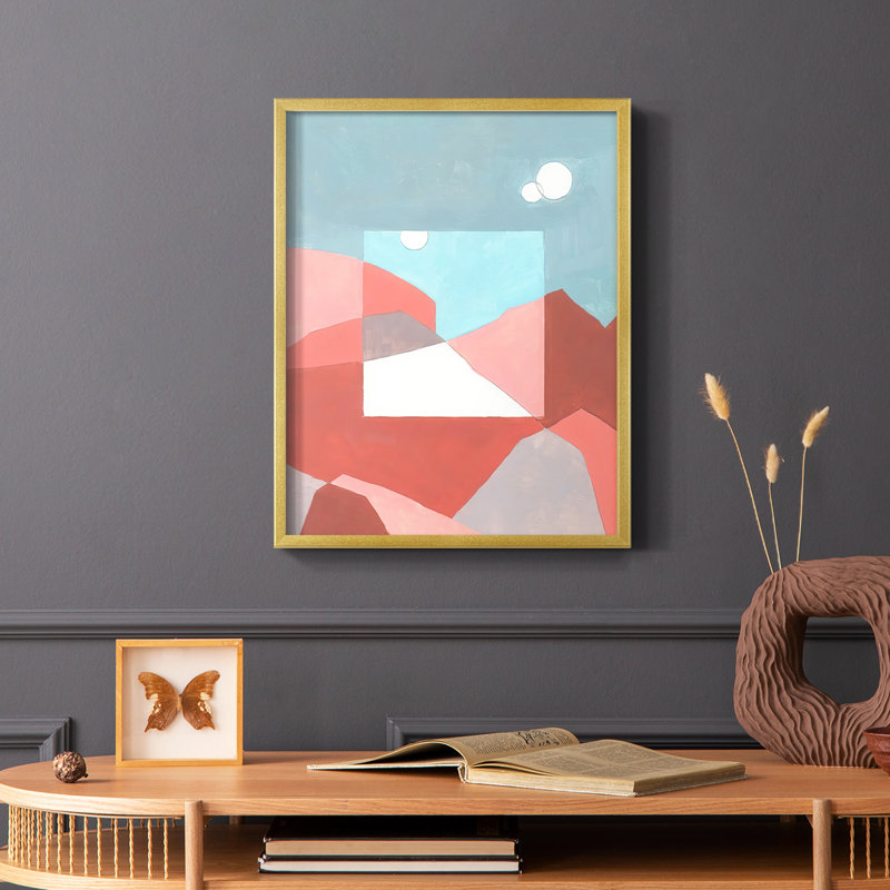 «Desert Dreamscape I», reproduction encadrée - bois massif, Or, H 28 po x l 22 po