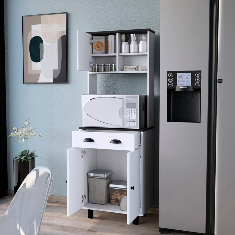 White And Kitchen Pantry With 1 - Efficient Storage 1 Drawer In Enhance Your Organization