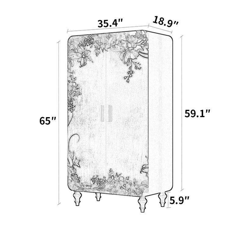 French cream style bedroom wardrobe