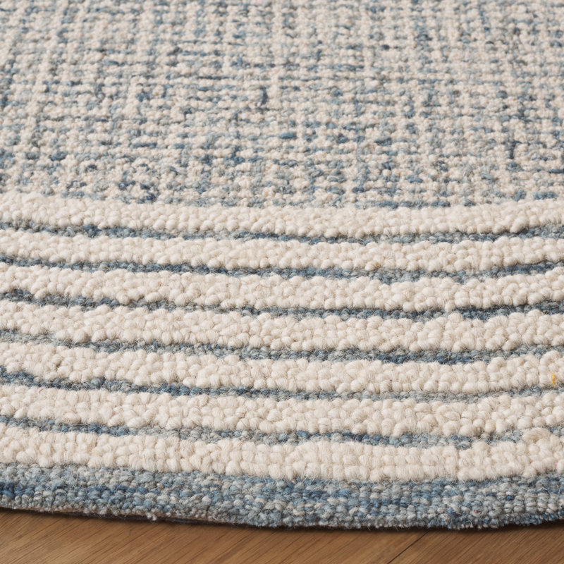 Tapis en laine et coton touffeté à la main kevionna, Rond 6 pi