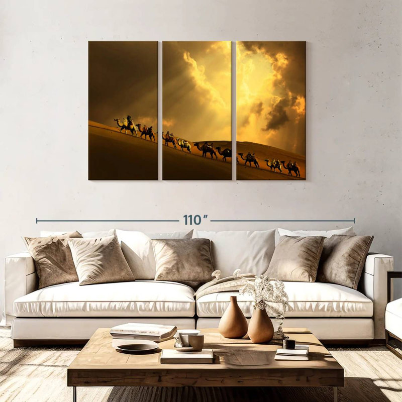 Brampt Camel Caravan Uphill, 48" H x 74" W