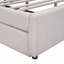 Lit plateforme tapissier Teddy avec lit gigogne simple, confortable et élégant pour les chambres modernes-22427963-22428359