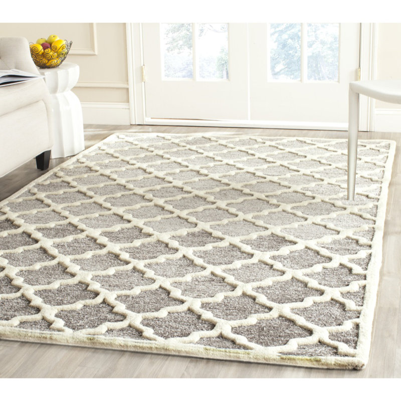 Precious Hand Tufted Performance Geometric Rug, Square 5'