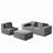 Convertible Corduroy Sectional Couch With Ottoman & Pillows, Modular L Shaped Sleeper Sofa, Boneless Cloud Couch For Living Room Furniture-1068938553