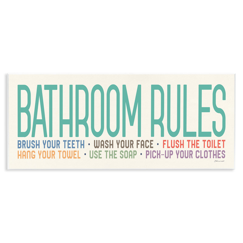 «Bathroom Rules», art texturé