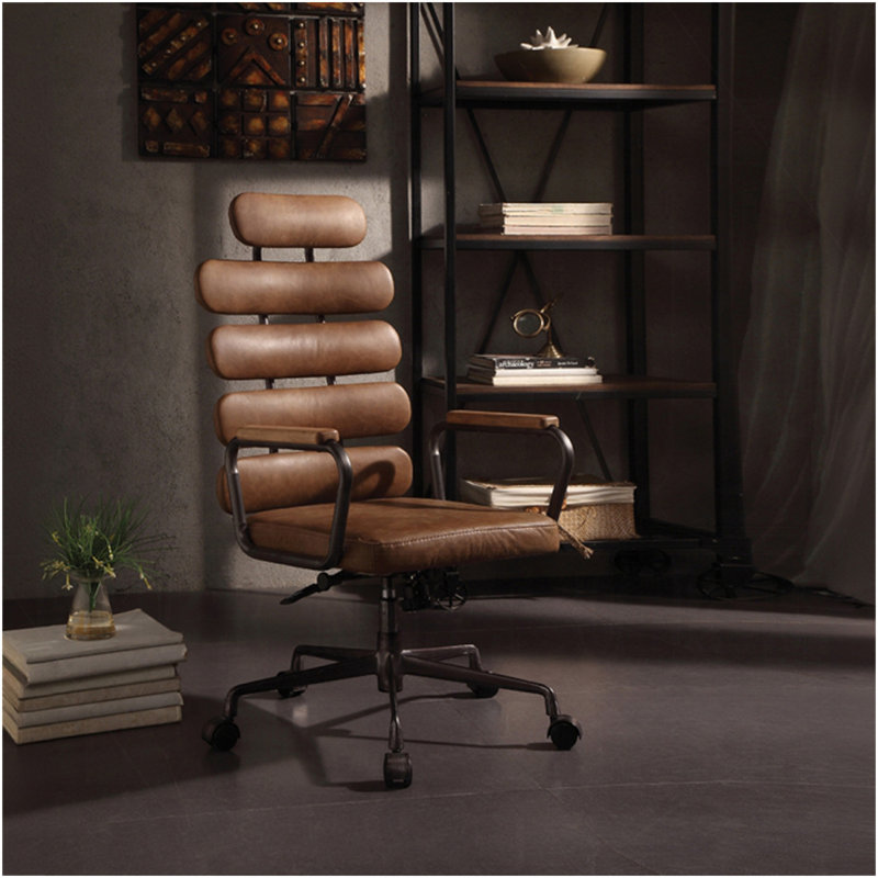 Chaise de bureau Calan, Brun, Noir