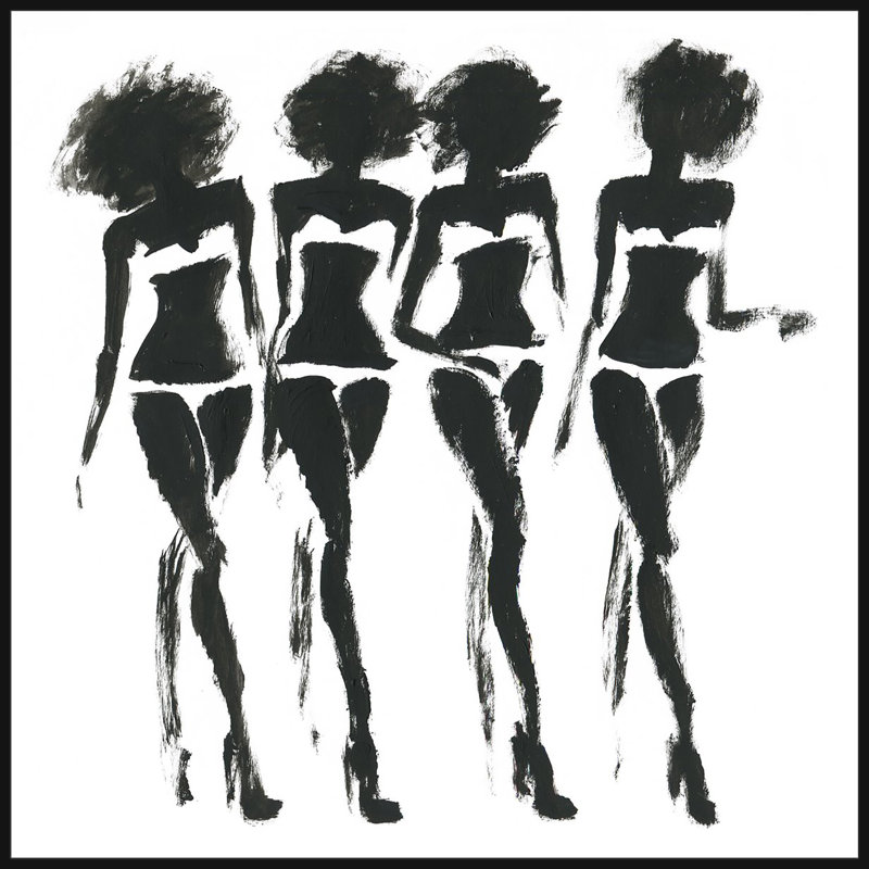 « disco glam », reproduction de peinture à l’acrylique sur toile encadrée, H 12 po x l 12 po