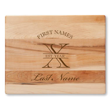 Flourished Initial Personalized Cutting Board - Personalized