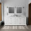 Ensemble de meuble-lavabo double avec comptoir en quartz et robinet