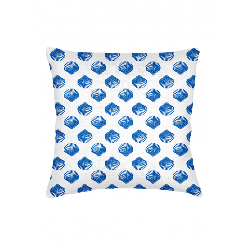 Printed Pillows Linen Euro Pillow Cover, Blue, Square 20"