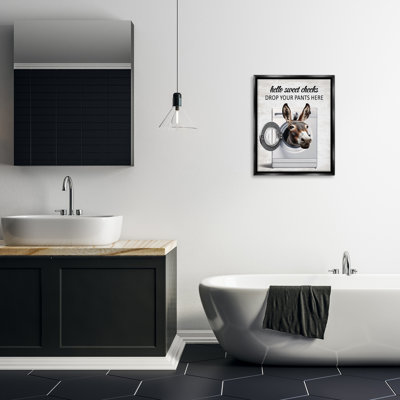 Funny Sweet Cheeks Laundry Floating Frame, design by Lettered and Lined