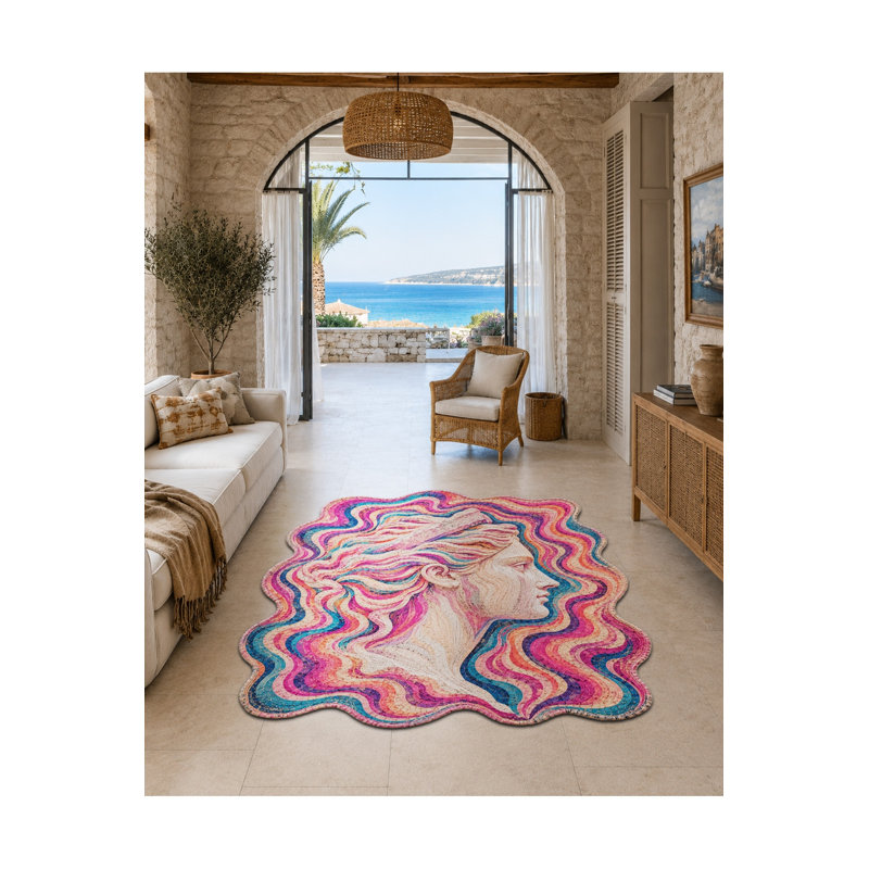 Tapis tissé à la crème Mosso, 2' x 2'11"