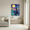 «Neon Tropical Silhouette», ensemble de 1 reproduction d'art sur toile tendue sur toile