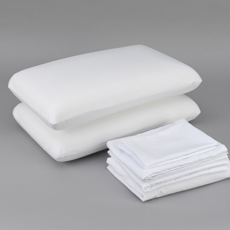 Complete Bedding Cooling Set, Full / Double Sheet Set + 6 Additional Pieces, White