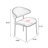 Black Solid back side Chair(Set of 2)