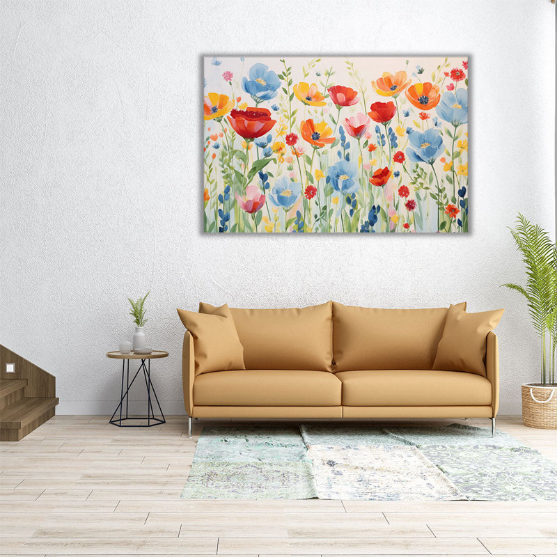 "Painterly Flower Extravaganza 2", H 12 po x l 18 po
