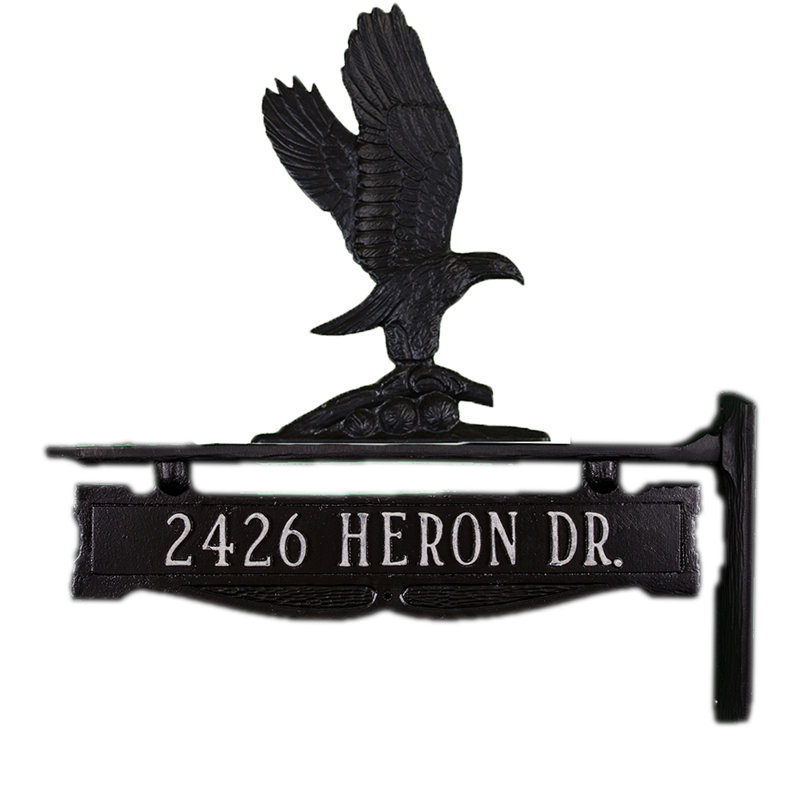 1-Line Address Post, Yes, Satin Black