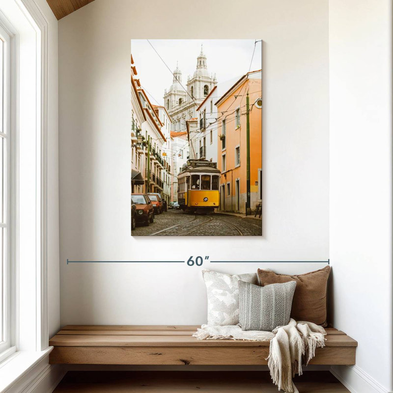 Mehar Alfama Yellow Tram, 45" H x 30" W
