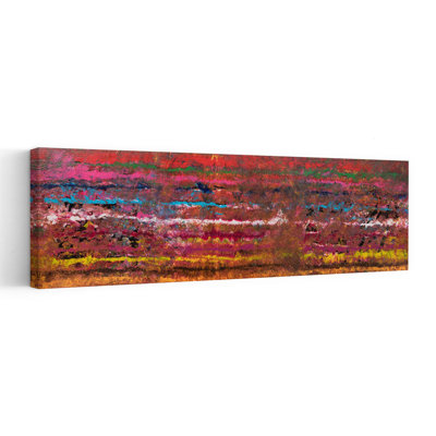 Vibrant Layered Stripes Abstract Contemporary Wall Art