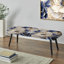 Banc rembourré floral noir Truong-312880835