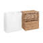 Ensemble de panier à linge portable Premium Premium tissé à la main avec poignées de transport, rangement pour vêtements, literie, draps, rotin, ensemble de panier à linge 3 pièces