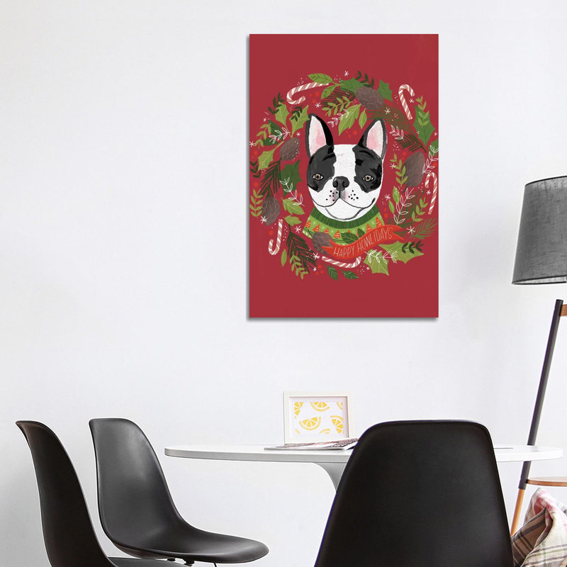 Christmas Happy Howlidays 1 Piece Wrapped Canvas Wall Art, 101.6 cm H x 66.04 cm W x 3.175 cm D