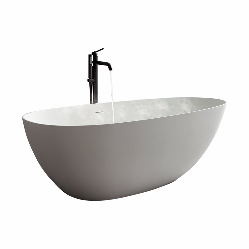 Baignoire de trempage autoportante à surface solide 67,00 po x 33,50 po