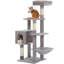 Arbre à chat 0259 avec hamac, 2 perchoirs, poteaux à griffer et grand condo, gris, pour chats d'intérieur jusqu'à 40 lb