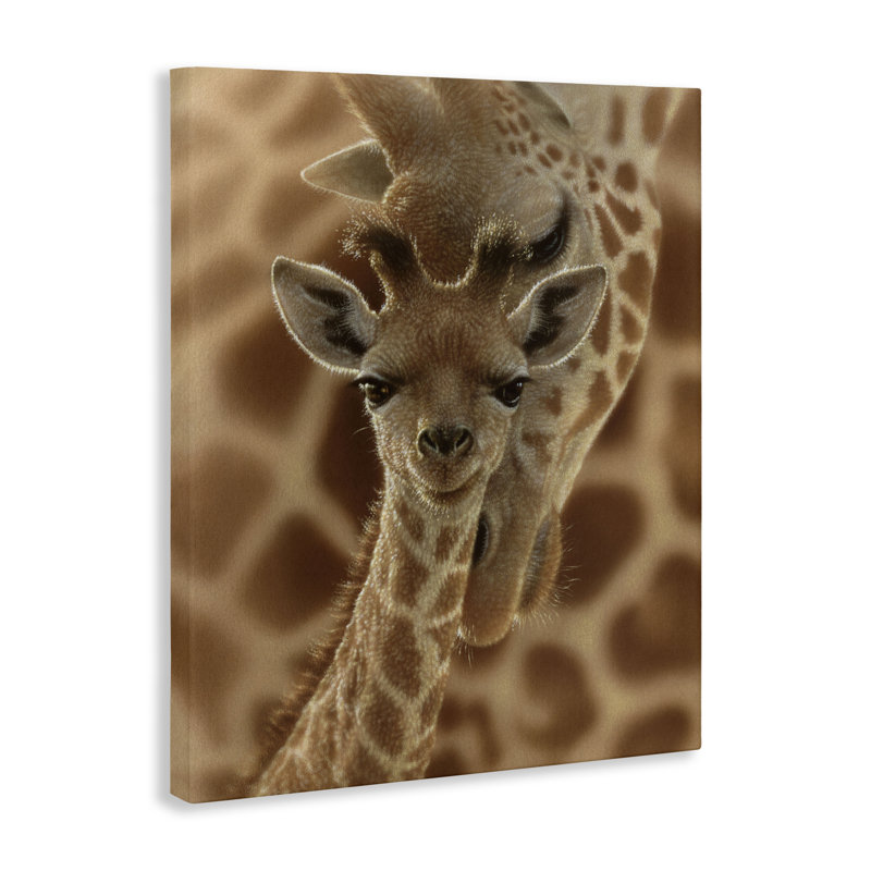 Toile «Newborn Giraffe Calf», conception par Collin Bogle, H 30 po x l 24 po