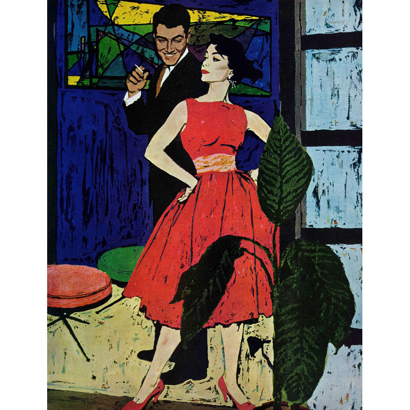Reproduction d'appât de mariage sur toile tendue, H 39 po x l 30 po