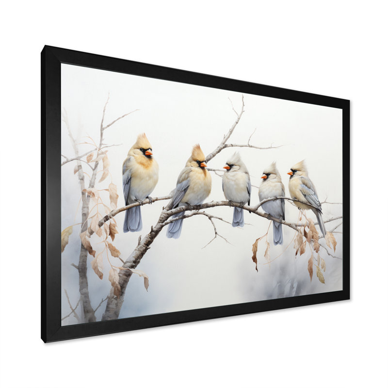 Bird Silent Watcher III - Animals Wall Decor, H 12 po x l 20 po x P 1 po, Cadre photo noir