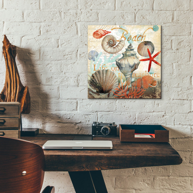  «Shell Collector1» par Art Licensing Studio, art mural en verre acrylique, 12 po x 12 po