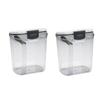 PrepWorks PKS-120 Plastic 2.5-Quart ProKeeper Grain Storage Container with  Hinged Lid, 1 Piece, Clear