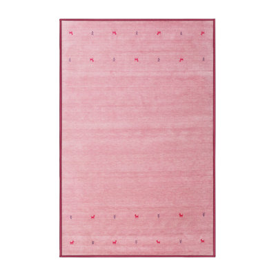 Tapis de zone rose/rouge contemporaine
