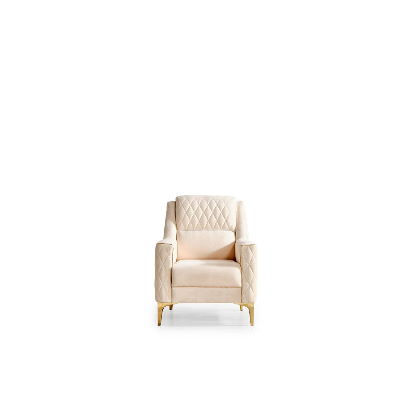 Chaise de style moderne Luna, Ivoire ivoire
