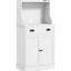 Armoire de cuisine avec rangement - blanc pour casseroles, poêles et plats