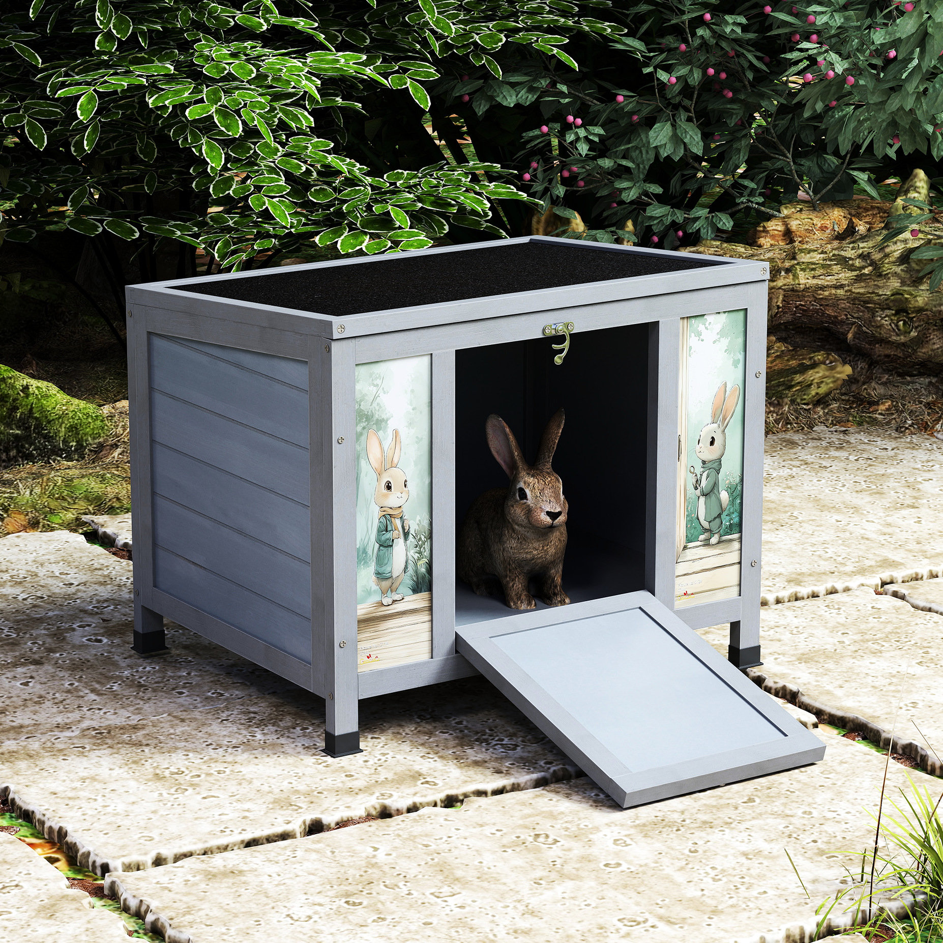 August Grove® Outdoor Small Animal Shelter With Lockable Door ...