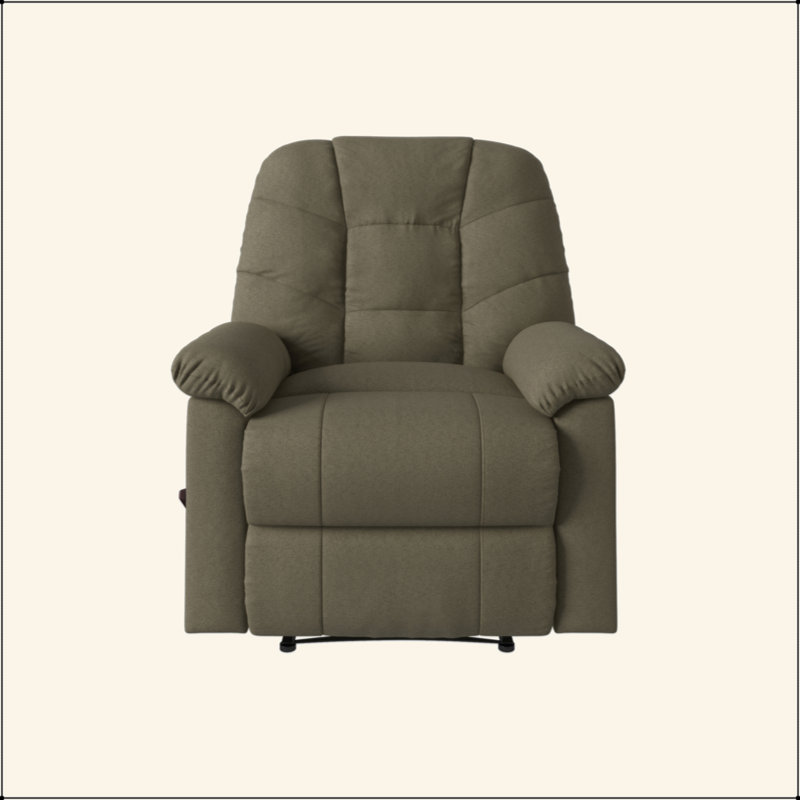 Fauteuil inclinable, fauteuil inclinable contemporain en microfibre avec rembourrage en mousse et ressorts à arc, capacité de 300 lb, facile à assembler pour le salon et le cinéma maison
