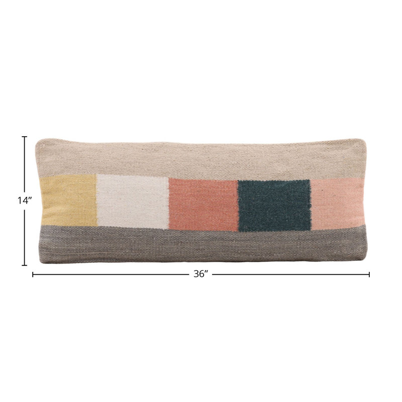 Raleigh Handwoven Wool Pillow, Multicolor
