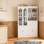 Armoire de cuisine autoportante, rangement maximisé, style shaker, style classique, salon et salle à manger-1695050957