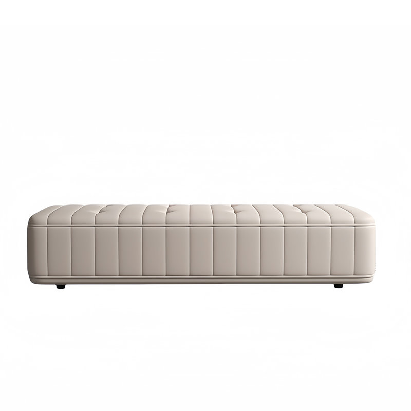 Sipriano Leather Match Upholstered Bench,  15.74" H x 70.86" W x 18.11" D